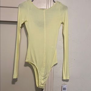 Yellow long sleeve Gianni bini body suit